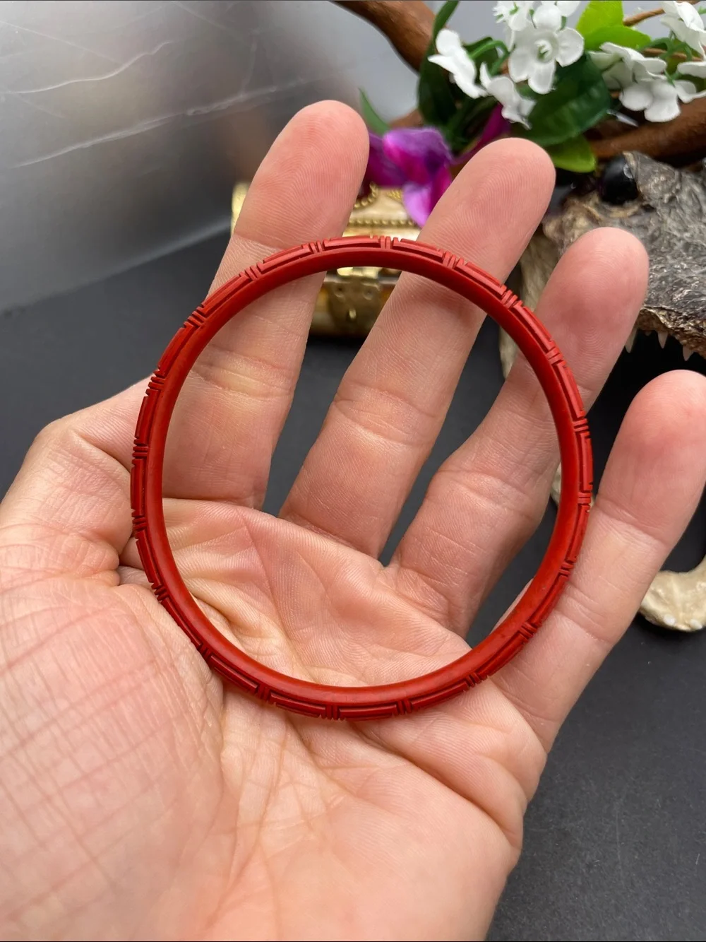 Cinnabar bangle vintage
